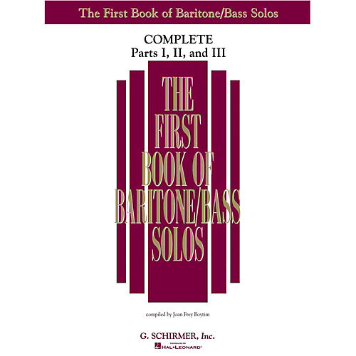 Hal Leonard First Book of Baritone/Bass Solos Complete - Parts 1, 2 & 3 By Joan Boytim