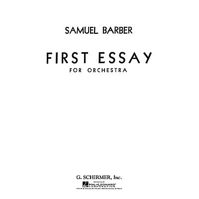 G. Schirmer First Essay for Orchestra (Study Score) Study Score Series Composed by Samuel Barber