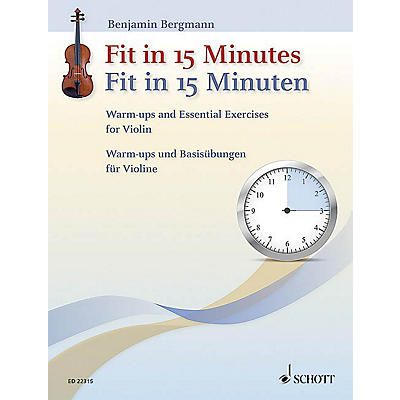 Schott Fit In 15 Minutes String Series Softcover Written by Benjamin Bergmann