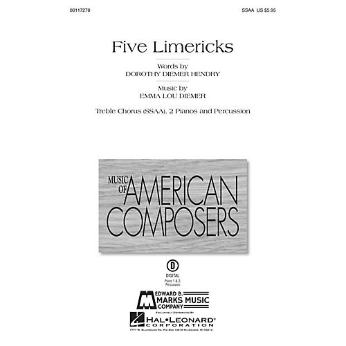 Edward B. Marks Music Company Five Limericks Score & Parts Composed by Emma Lou Diemer