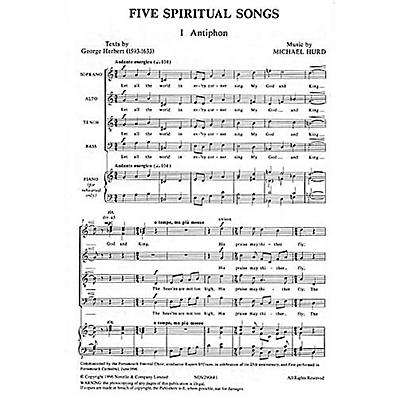 Novello Five Spiritual Songs SATB Composed by Michael Hurd