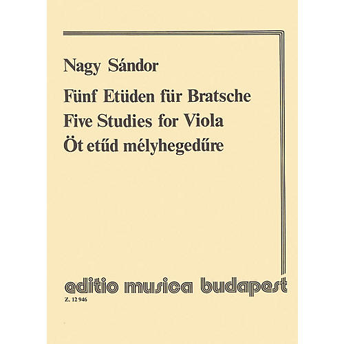 Editio Musica Budapest Five Studies EMB Series by Sándor Nagy