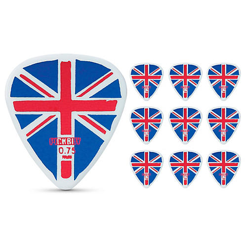 Pick Boy Flag Union Jack Large Celltex Guitar Picks .75 mm 10 Pack