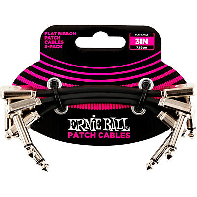 Ernie Ball Flat Ribbon 3-Pack Patch Cables