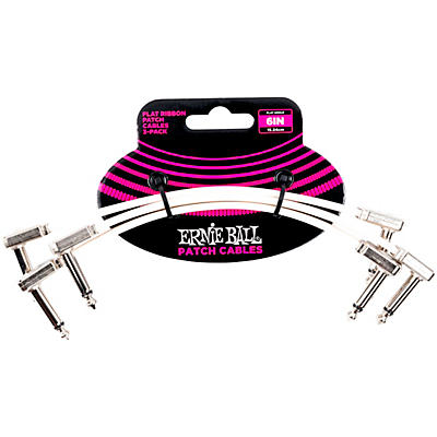 Ernie Ball Flat Ribbon 3-Pack Patch Cables