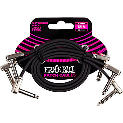 Ernie Ball Flat Ribbon Patch Cables 3-Pack -