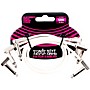 Ernie Ball Flat Ribbon Patch Cables 3-Pack - 1 ft. White