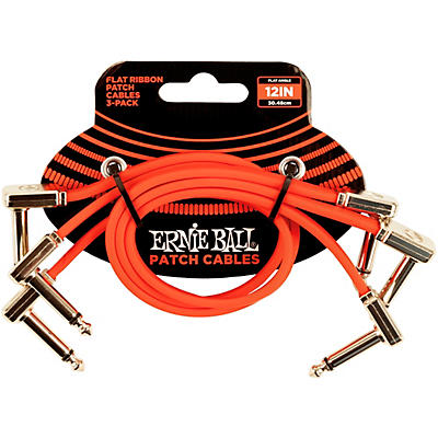 Ernie Ball Flat Ribbon Patch Cables 3-Pack -