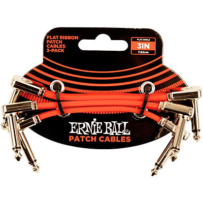 Ernie Ball Flat Ribbon Patch Cables 3-Pack -