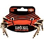 Ernie Ball Flat Ribbon Patch Cables 3-Pack - 3 in. Red