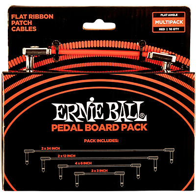 Ernie Ball Flat Ribbon Patch Cables Pedalboard Multi-Pack