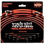 Ernie Ball Flat Ribbon Patch Cables Pedalboard Multi-Pack Red