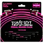 Ernie Ball Flat Ribbon Patch Cables Pedalboard Multipack Black