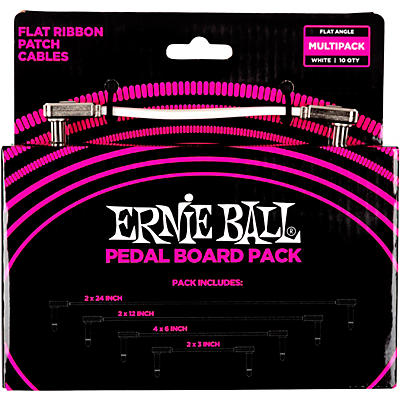 Ernie Ball Flat Ribbon Patch Cables Pedalboard Pack -