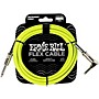 Ernie Ball Flat Ribbon Stereo Patch Cable, Single 10 ft. Green