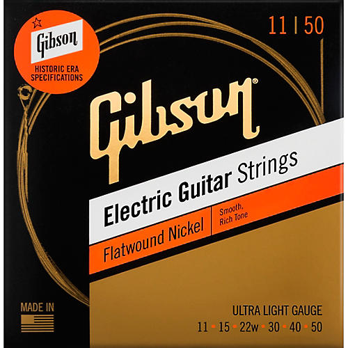Gibson Flatwound Electric Guitar Strings Ultra Light