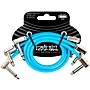 Ernie Ball Flex Patch Cable 3-Pack - 12 in. Blue