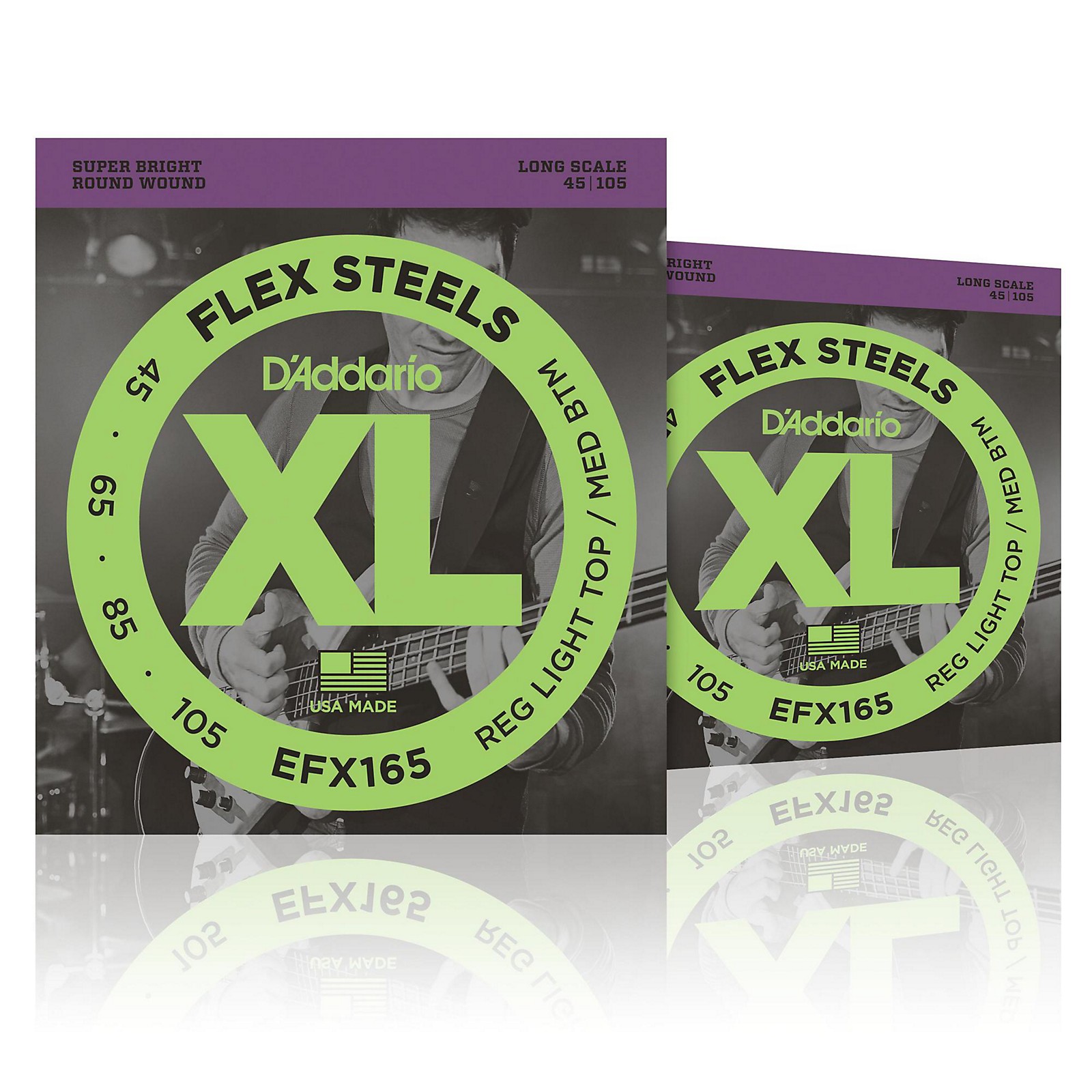 D'Addario FlexSteels Long Scale Bass Strings (45105) 2Pack