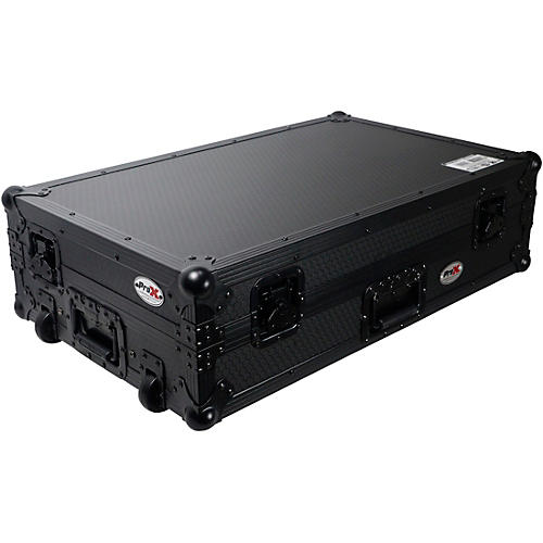 ProX Flight Case for RANE ONE MKII Dj Controller W-Sliding Laptop Shelf & Wheels| Black on Black