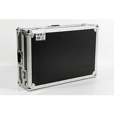 ProX Flight-Style Road Case for Pioneer DDJ-FLX10 or AlphaTheta DDJ-GRV6 DJ Controller With Sliding Laptop Shelf, 1U Rack Space & Wheels
