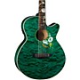 Open-Box Luna Guitars Flora Moonflower Acoustic-Electric Guitar Condition 1 - Mint Transparent Mallard