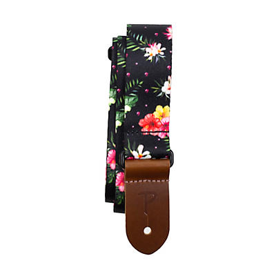 Perri's Floral Hibiscus Polyester Ukulele Strap