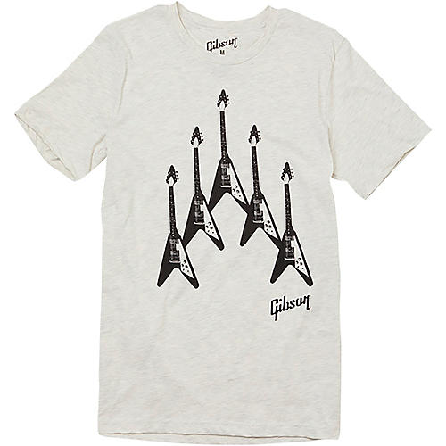 Gibson Flying V 'Formation' Tee Small Gray