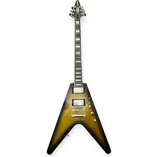 Epiphone Flying V Prophecy Solid Body Electric Guitar Yellow Tiger Aged Gloss