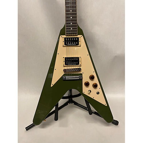 Gibson Flying V Solid Body Electric Guitar olive drab