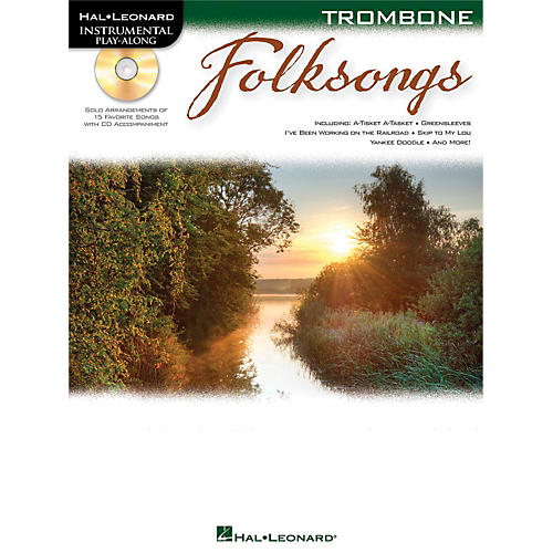 Folk Songs For Trombone  Instrumental Play-Along Book/CD