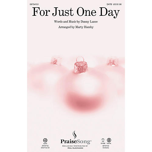 For Just One Day CHOIRTRAX CD Arranged by Marty Hamby