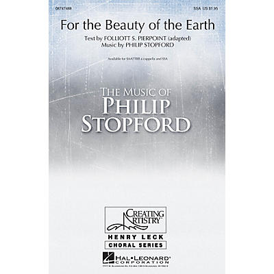 Hal Leonard For the Beauty of the Earth SAATTBB A CAPPELLA composed by Philip Stopford