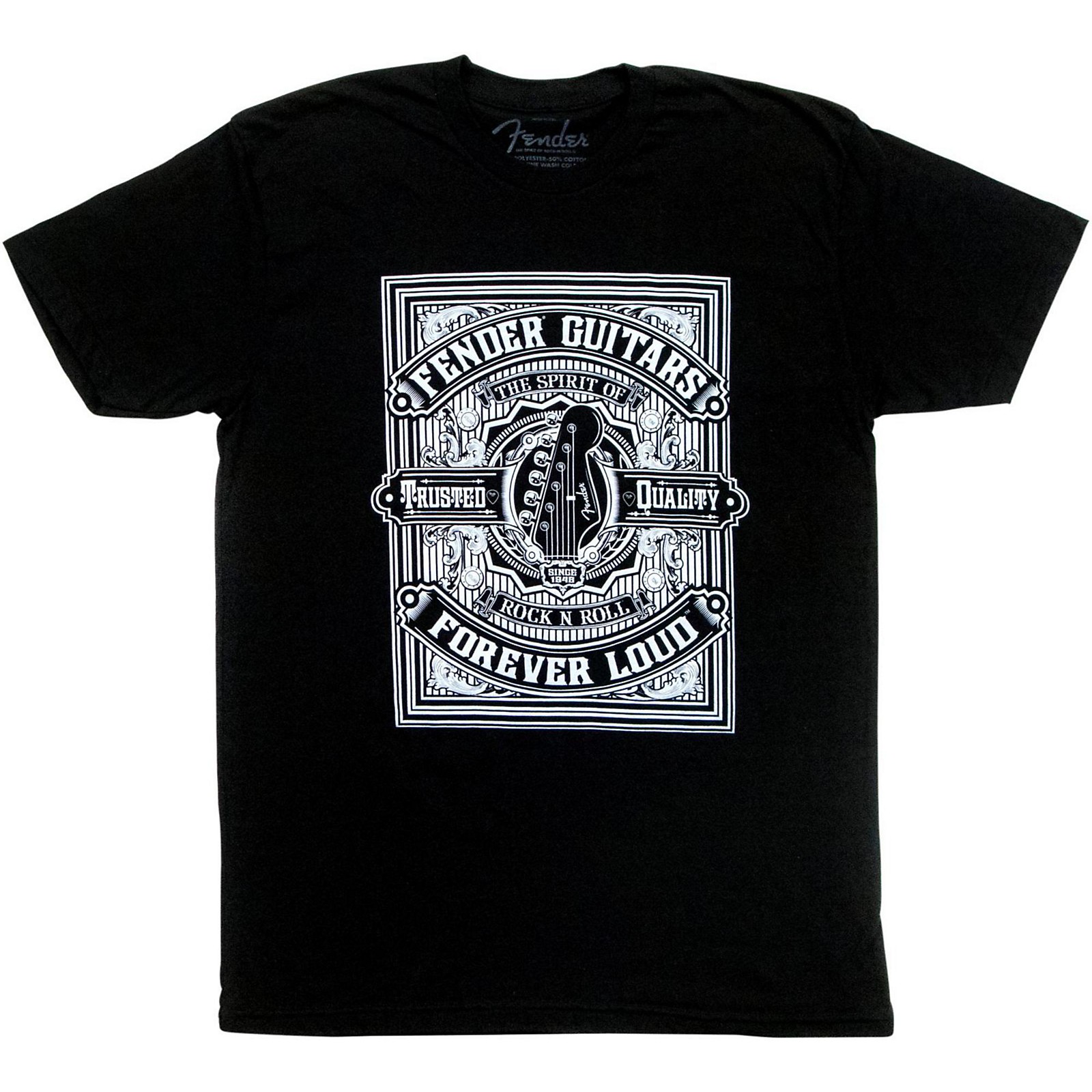 Fender Forever Loud Trusted Quality T-Shirt Black Large | Musician's Friend