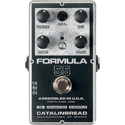 Catalinbread Formula 55 Tweed Deluxe-style Overdrive Effects Pedal Black and Silver