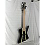 Used sandberg Forty Eight Electric Bass Guitar Black with Cream stripes