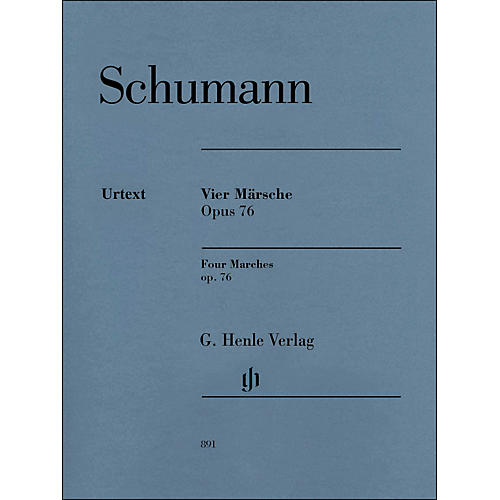 G. Henle Verlag Four Marches Op. 76 Piano Solo By Schumann / Herttrich