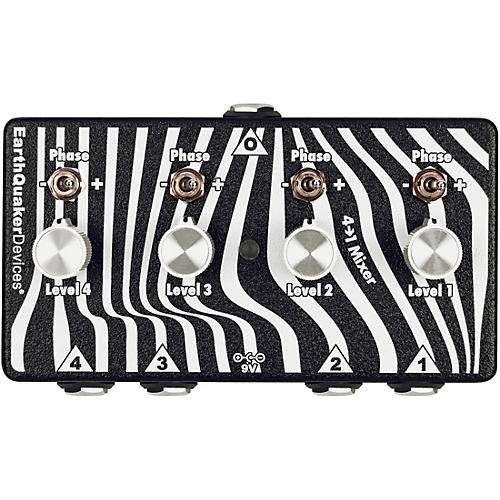 EarthQuaker Devices Four to One Mixer Black and White