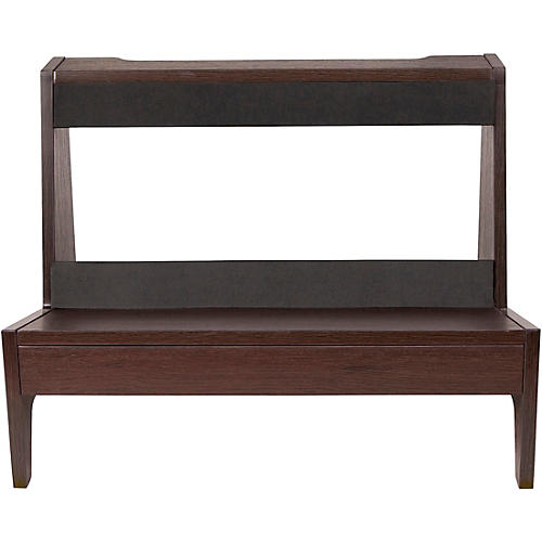 Gator Frameworks GFW-ELITEGTRAMPLG-BRN Elite Series Large Combo Guitar Amp Stand in Dark Walnut Brown Finish Walnut