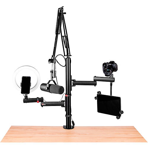 Gator Frameworks ID Series All-In-One Content Creator Tree with Light, Mic & Camera Attachments Condition 1 - Mint