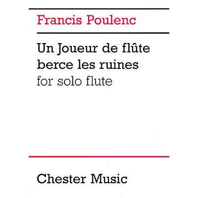 Music Sales Francis Poulenc: Un Joueur De Flute Berce Les Ruines For Solo Flute Music Sales America Series