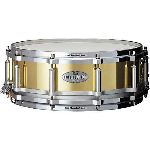 Pearl Free Floating Brass Snare Drum Condition 1 - Mint 14 x 5 in.