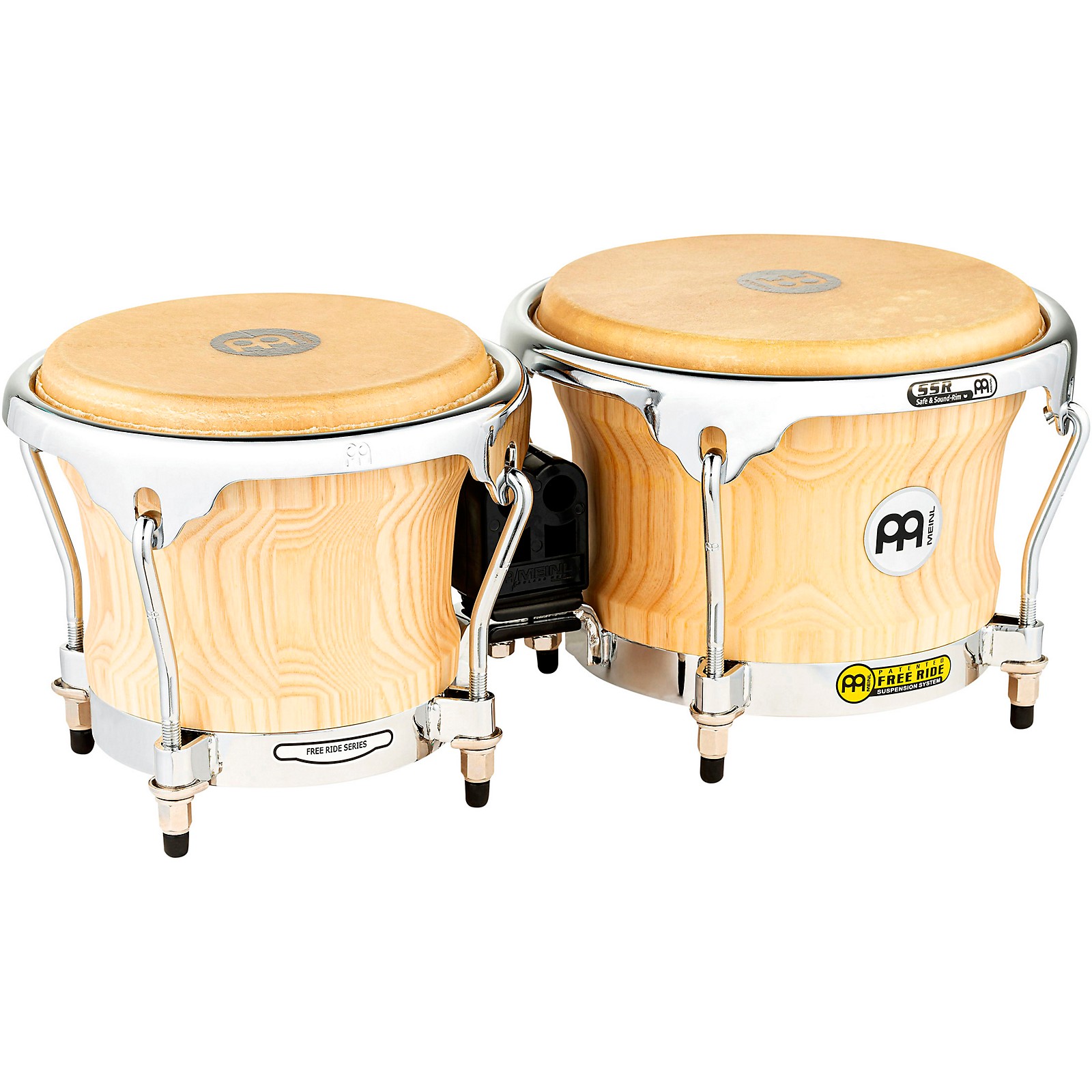 Meinl Free Ride Series Collection Wood Bongos 8.5 x 7 in. American