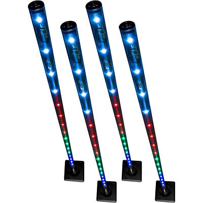 Chauvet Freedom Stick 4-Pack Battery-Powered LED Effect/Stage Lights With Carrying Bag and IRC-6 Remote