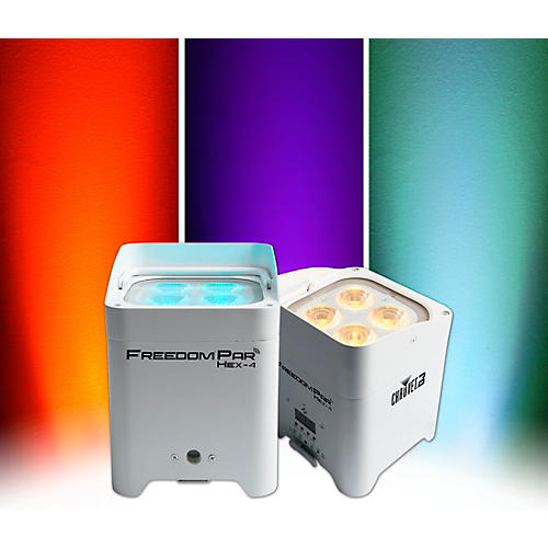 Freedompar HEX4WHT RGBAW+UV LED Light White 2 Pack