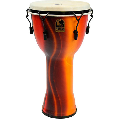 Toca Freestlyle Mechanically Tuned Djembe With Extended Rim 14 in. Fiesta