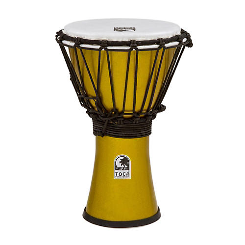 Toca Freestyle ColorSound Djembe Condition 1 - Mint Metallic Yellow 7 in.