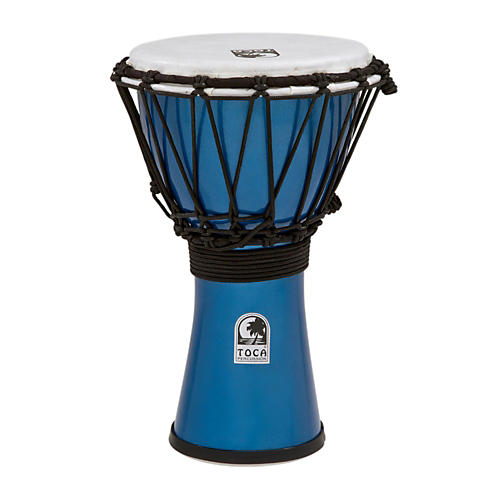 Toca Freestyle Colorsound Djembe Metallic Blue 7 in.