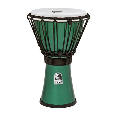 Toca Freestyle Colorsound Djembe Metallic Green 7 in.
