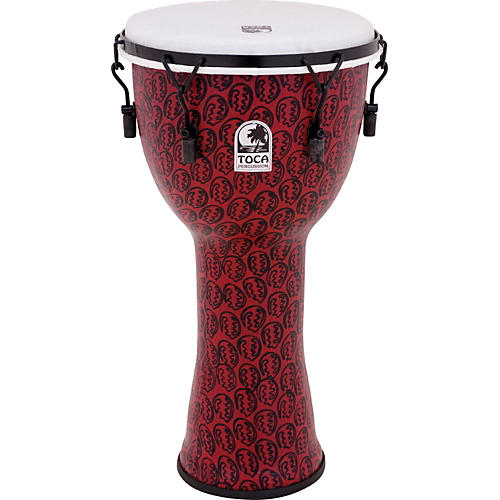Toca Freestyle II Mechanically-Tuned Djembe 9 in. Red Mask