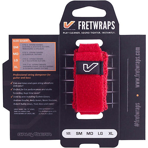 Gruv Gear FretWraps String Muters 1-Pack Red Small